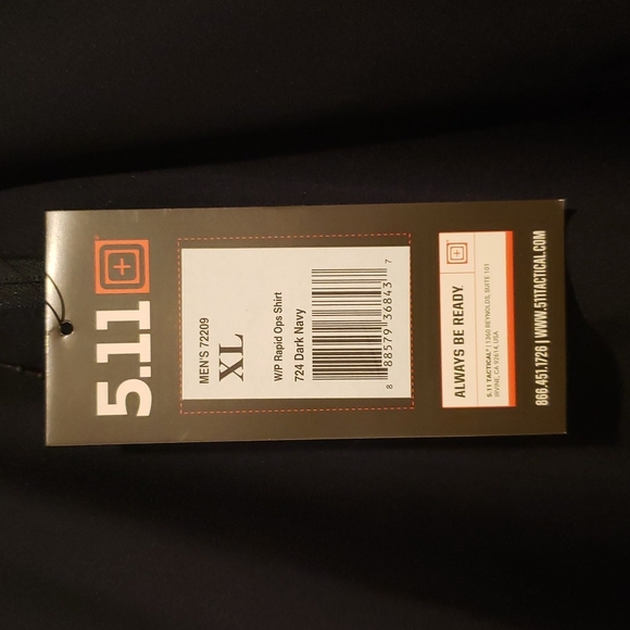 NWT 5.11 Waterproof Rapid Ops Shirt - Picture 5 of 10